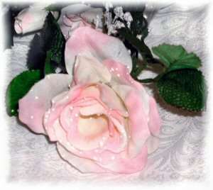 PINK & WHITE ~ Rose Garland ~ Silk Wedding Flowers ~ Arch Gazebo 