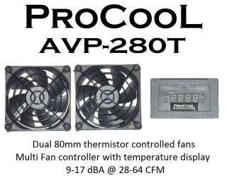 ProCooL AVP 280T AV Cabinet Cooling Fan System (2 FANS)  