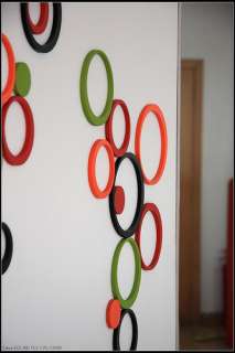 NEW FASHION circles ring indoor 3D Wall ART decoration  