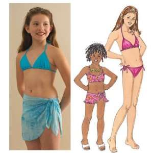  Kwik Sew Girl Two Piece Swimsuits & Wrap Pattern By The 