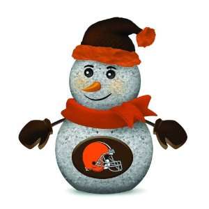  Cleveland Browns 4 Inch Tabletop Snowman (Set of 2 