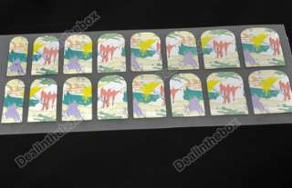 16 x 8 pcs Nail Art Sticker Transfer Decoration Kit Set  