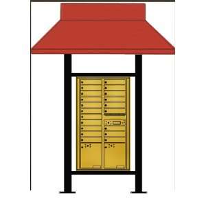 Free standing 2 sided vario shelter kit with 4C mailboxes   (40 tenant 