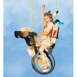  Eco Friendly Recycled Tire Horse Swing with Durable Nylon 