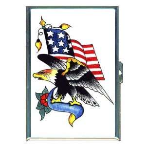 Tattoo Eagle Flag USARetro ID Holder, Cigarette Case or Wallet MADE 