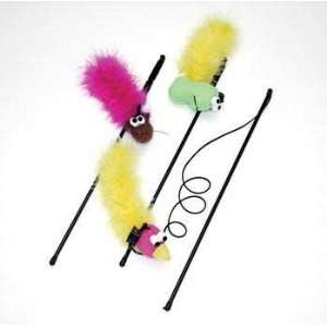    (Price/3)Spot Feather Boa Toy With Wand & Catnip