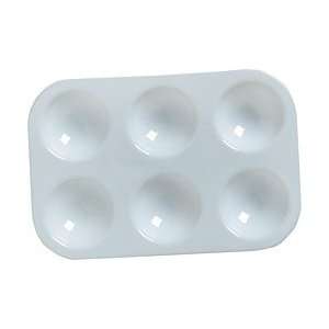    RETANGLE PLASTIC PALETTE TRAY 6 WELL Arts, Crafts & Sewing