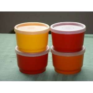  Tupperware Autumn Harvest Snack Cups x4 