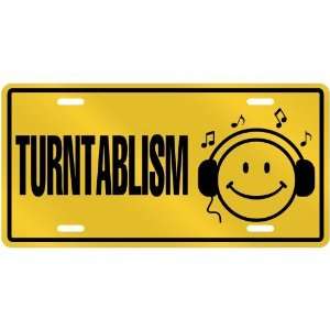  NEW  SMILE    I LISTEN TURNTABLISM  LICENSE PLATE SIGN 