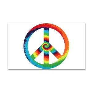  22 x 14 Wall Vinyl Sticker Tye Dye Peace Symbol 
