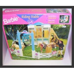 1998 Barbie Doll Riding Club Horse Riding Stable Set Toys 