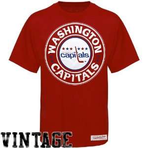 Mitchell & Ness Washington Capitals Red Heavyweight Vintage Premium T 