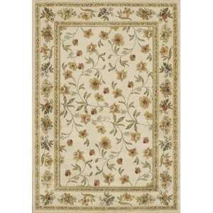  Woven Carpet NEW Area Rug Floral Border IVORY 3x5 SMALL 