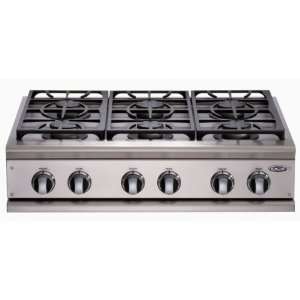   Gas Rangetop with 6 Sealed Dual Flow Burners and Continuous Grates