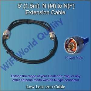   5m) N type Male to Female WiFi Antenna Extension Cable Electronics