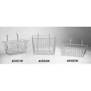   Mount Wire Basket Dispenser, 12H x 12W x 4D, 1 Basket, White