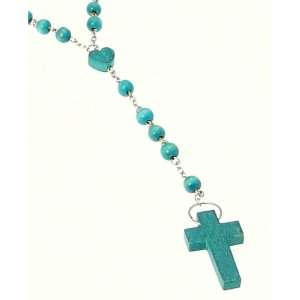  Coloured Wood Rosary Bead Beads Necklace With Cross 