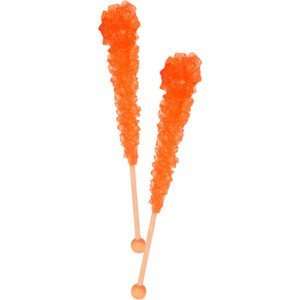 Rock Candy Sticks Wrapped Orange 20ct  Grocery & Gourmet 